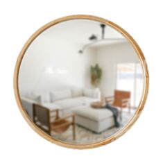 Зеркало Luxury Wood Ultra SLIM ясень натуральный 65 см - фото
