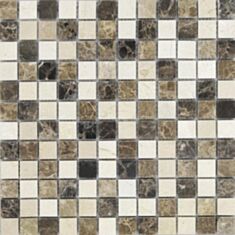 Мозаика Vivacer SPT020 2,3*2,3см 30,5*30,5 коричневый мрамор - фото