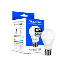 Лампа світлодіодна Global LED 1-GBL-262 A60 8W 4100K 220V E27 - фото