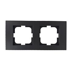 Рамка двухместная Ovivo Grano 400-170000-226 универсальная черная - фото