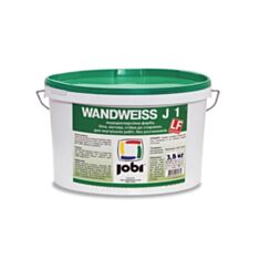 Інтер'єрна фарба вододисперсійна Jobi Wandweiss J1 біла 3,8 кг - фото