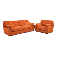 Комплект мягкой мебели Лион оранжевый - фото