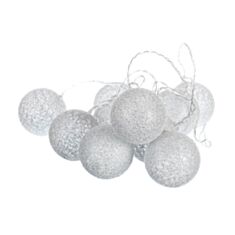 Гирлянда Серебряные шарики-фонарики 001NL-10S 10 шт - фото