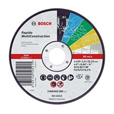 Круг відрізний по металу Bosch Multi Construction 2608602385 125*1,0*22,2 мм - фото