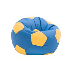 Кресло Bruni Footby Large сине-желтое - фото