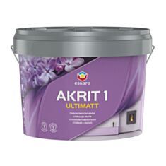 Краска акрилатная Eskaro Akrit 1 Ultimatt белая глиматовая 2,85 л - фото