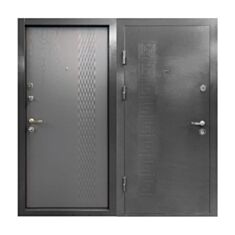 Двері металеві Міністерство Дверей ПУ Л2/236 сіра текстура 96*205 см ліві - фото