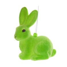 Декоративная фигурка BonaDi 113-123 Кролик с флоковым напылением 7*9,5 см - фото