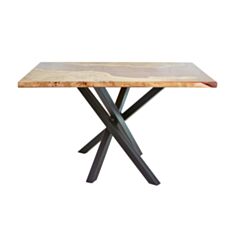 Журнальний столик Wood and resin Перламутр коричневий - фото