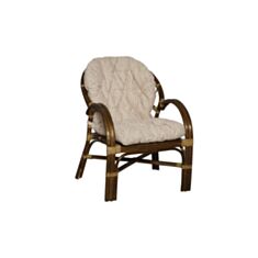 Крісло з подушкою 0125 B Calamus Rotan коричневий - фото