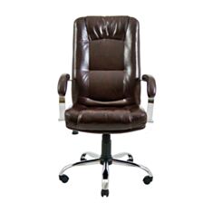Кресло для руководителей Richman Альберто хром коричневое - фото