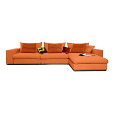Диван угловой Злата мебель Монте-Карло оранжевый - фото