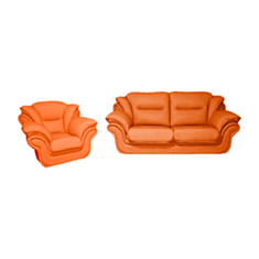 Комплект м'яких меблів Britanika помаранчевий - фото