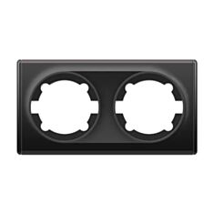 Рамка двухместная OneKeyElectro черная - фото