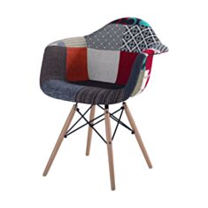 Крісло обіднє пластмасове AC-018WB тканина текстиль - фото