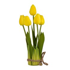 Декоративный букет тюльпанов Elisey 8921-019 26 см желтый - фото