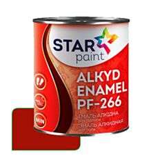 Эмаль алкидная STAR Paint ПФ-266 87 красно-коричневая 0,9 кг - фото