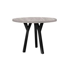 Стол обеденный Металл-Дизайн Уно-3 80 см аляска/черный - фото