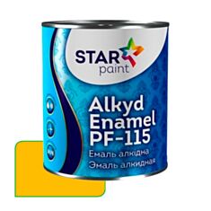 Емаль алкідна STAR Paint ПФ-115 55 яскраво-жовта 0,9 кг - фото