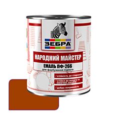 Эмаль Zebra Народный Мастер ПФ-266 586 молочный шоколад 0,9 кг - фото