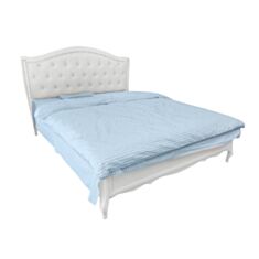 Ліжко Арт-Ніко Софія 160*200 см біле із срібною патиною - фото