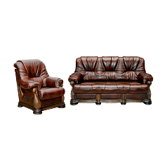 Комплект мягкой мебели Brussel коричневый - фото