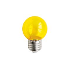 Светодиодная лампа Feron LB-37 G45 230V 1W E27 желтая прозрачная - фото