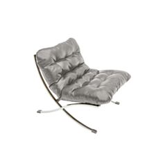 Крісло м'яке Leonardo Rombo сіре - фото