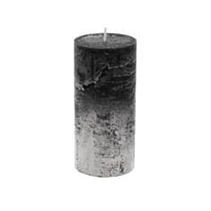 Свічка циліндр розкривається Candy Light С05*10/1-7.7-9.1 омбре срібло чорна - фото