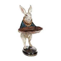 Статуэтка декоративная BonaDi Кролик с подносом 419-184 28 см - фото