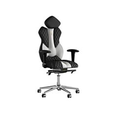 Крісло офісне Kulik System Royal чорно-біле - фото