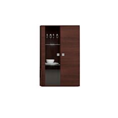 Шкаф с витриной Валенсия ZN122-S1 коричневый - фото