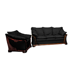 Комплект м'яких меблів Firenze чорний - фото
