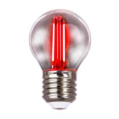 Лампа світлодіодна Velmax Filament Amber 21-41-32 G45 2W E27 200Lm червона - фото