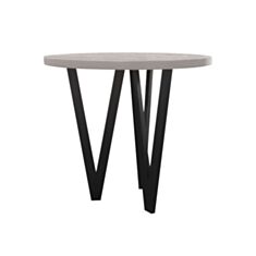 Стол обеденный Металл-Дизайн Ви-3 80 см аляска/черный - фото