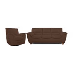 Комплект мягкой мебели Турин коричневый - фото