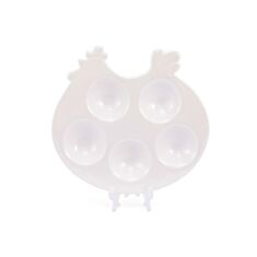 Тарілка для яєць Курочка BonaDi 733-230 5 шт 19см білий перламутр - фото