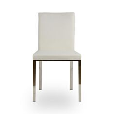 Кресло обеденное металлическое Lina белое - фото