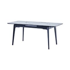 Стол обеденный раскладной Vetro TM-89 180*80 см casa white/black - фото
