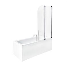 Шторка для ванни Besco PMD ambition 2S 80,5*140 хром прозора - фото