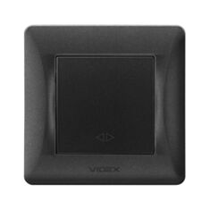 Выключатель одноклавишный промежуточный VIDEX Binera VF-BNSW1I-BG черный графит - фото