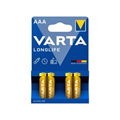 Батарейка Varta LongLife LR03 AAA Alkaline 1,5V 4 шт - фото