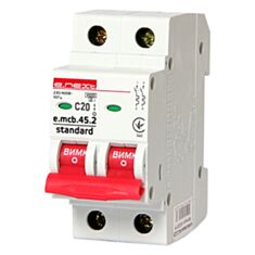 Автоматичний вимикач E.NEXT e.mcb.stand.45.2.C20 s002018 2P C 20 А 4,5 кА - фото