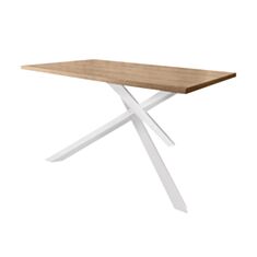 Стол обеденный Металл-Дизайн Айрон 115*75 см дуб античный/белый - фото