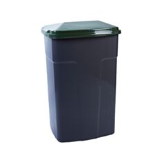 Бак мусорный Алеана 90 л темно-серый/зеленый - фото