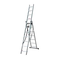 Лестница раскладная 3-х секционная Ladder Standard 190-9307 7 ступеней - фото