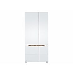 Шкаф для одежды Paris G дуб сонома трюфель/белый глянец - фото
