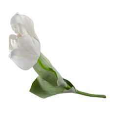 Искусственный цветок Тюльпан 016FR-1/white 66 см белый - фото