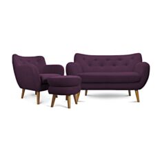 Комплект м'яких меблів Челсі фіолетовий - фото
