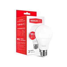 Лампа світлодіодна Maxus LED 1-LED-561-P A60 10W 3000K 220V E27 - фото